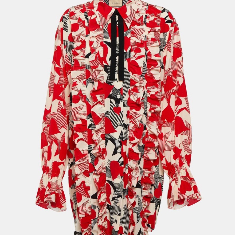 Gucci Ruffled printed silk blouse - Picture 12 of 12